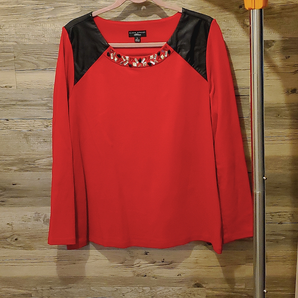 Susan Graver long sleeve shirt
